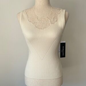 Marciano Guess Candice Lace Sleeveless Sweater Top